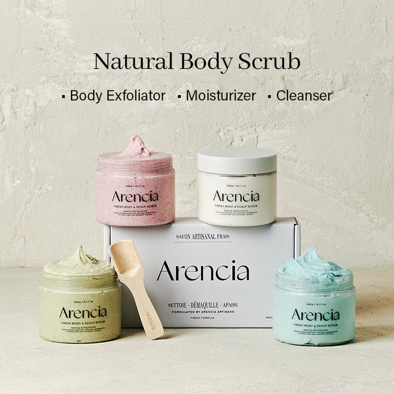 Arencia Fresh Cloud Sea Salt Body & Scalp Scrub – Pink (250g)