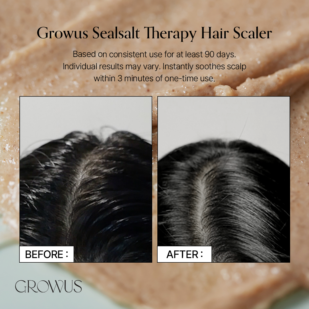 Growus Sea Salt Therapy Scalp Scaler 250g-Purify,Nourish, Revive