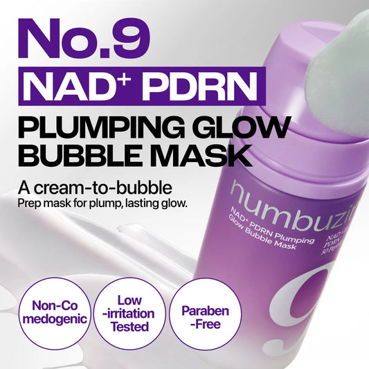 Numbuzin No.9 NAD+ PDRN Plumping Skin Prep Bubble Mask – 85ml