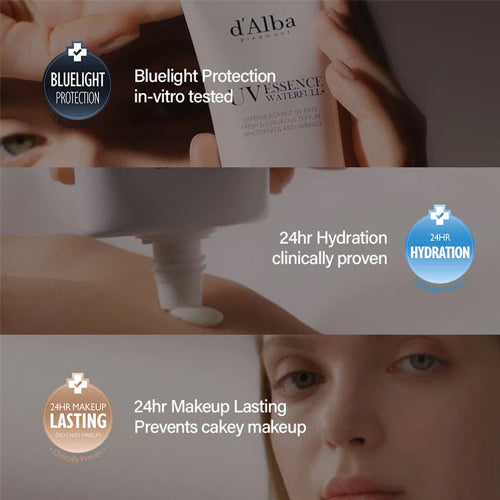 d'Alba Waterfull Essence Sun Cream 50ml (Vegan)