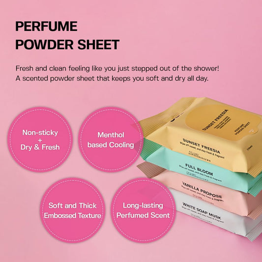 JULYME Perfume Powder Sheet – Sunset Freesia (20 Sheets)