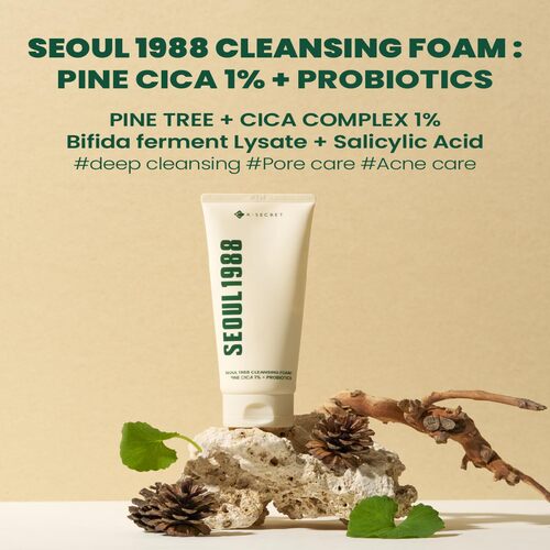 KSecret Seoul 1988 Cleansing Foam: Pine Cica 1% + Probiotics