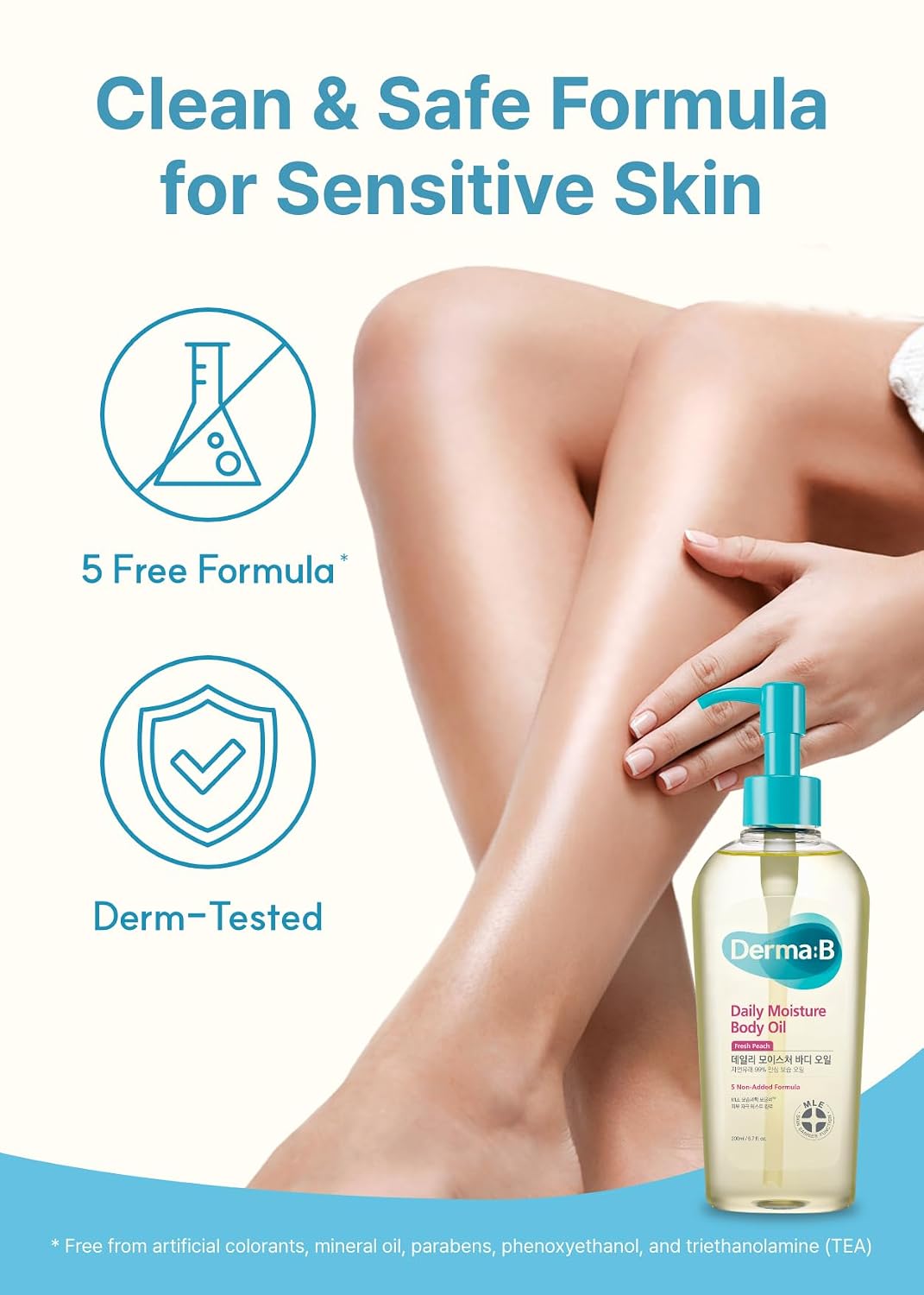 Derma B Daily Moisture Body Oil Fresh Peach 200ml