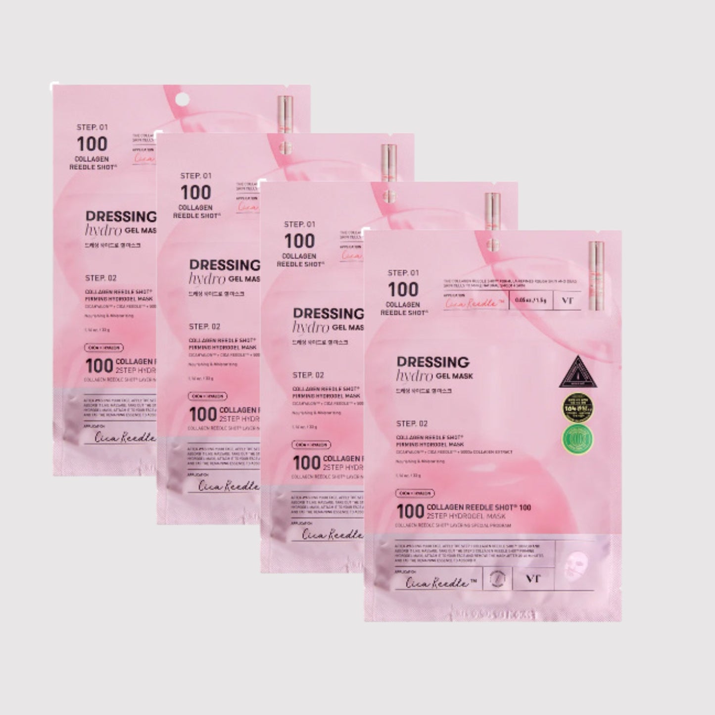 VT Cosmetics Collagen Reedle Shot 100 2-Step Hydrogel Mask – Intensive Firming & Hydration Treatment