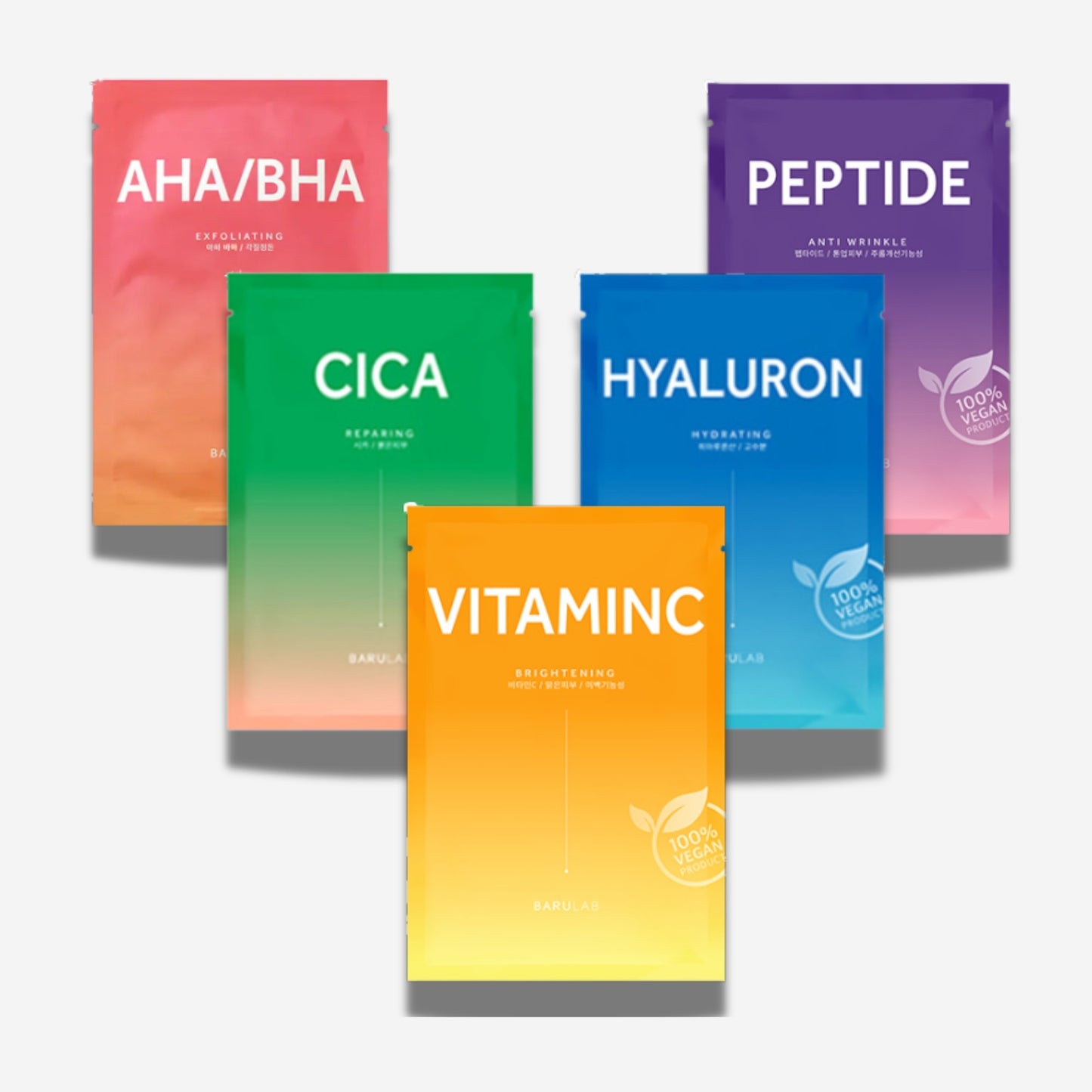 Barulab The Clean Vegan Mask – Set of 5 (100% Vegan Sheet Masks)