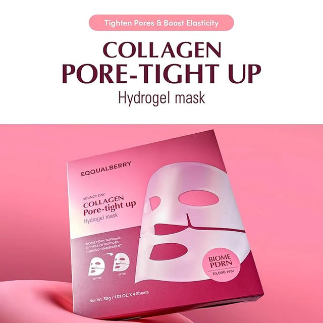 Eqqualberry Collagen Pore-Tight Up Mask Biome PDRN (Box 4 Masks)
