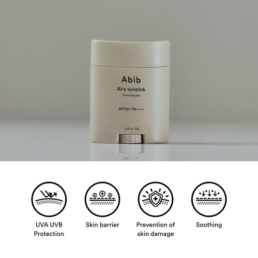 Abib Airy Sunstick Smoothing Bar SPF50+ PA++++ 23g (OTC Version)