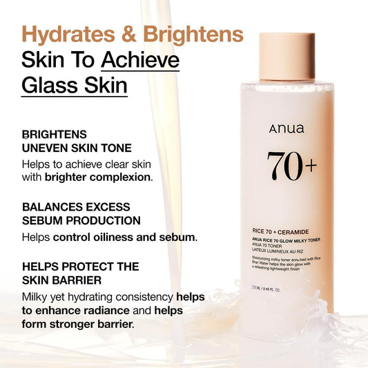 Anua Rice 70 Glow Milky Toner-250ml