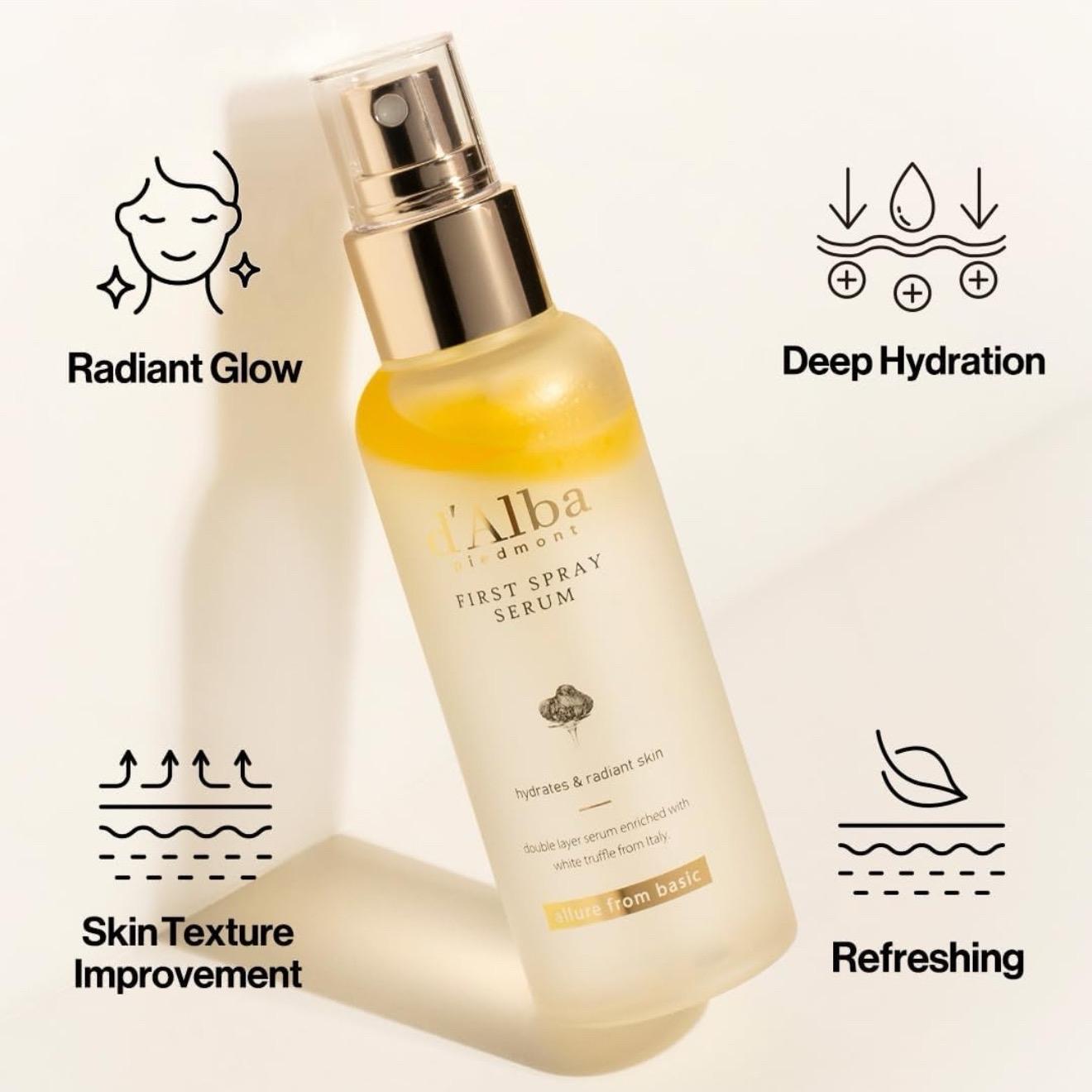 D'Alba First Spray Serum & Sunscreen Combo