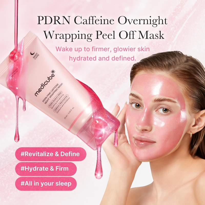 Medicube Collagen & PDRN Caffeine Night Wrapping Mask Bundle (2 PACK) + FREE Medicube Jelly Brush