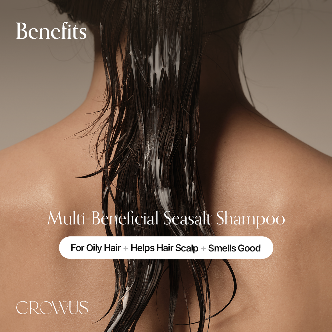 Growus Sea Salt Therapy Shampoo 500ml-Scalp Reset,Root Revival, Ocean Care