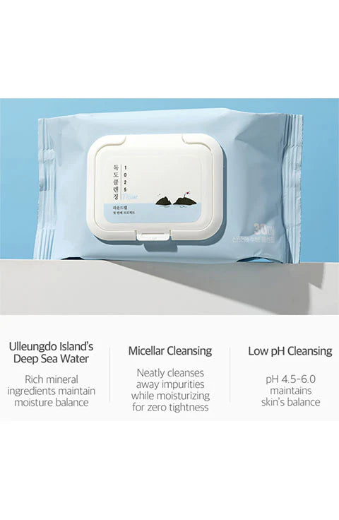 ROUND LAB 1025 Dokdo Cleansing Tissue – 30pcs