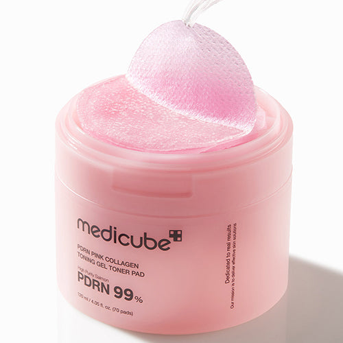 Medicube PDRN Pink Toning Gel Toner Pad (70 Pads) – Spot Brightening & Skin Tone Correction