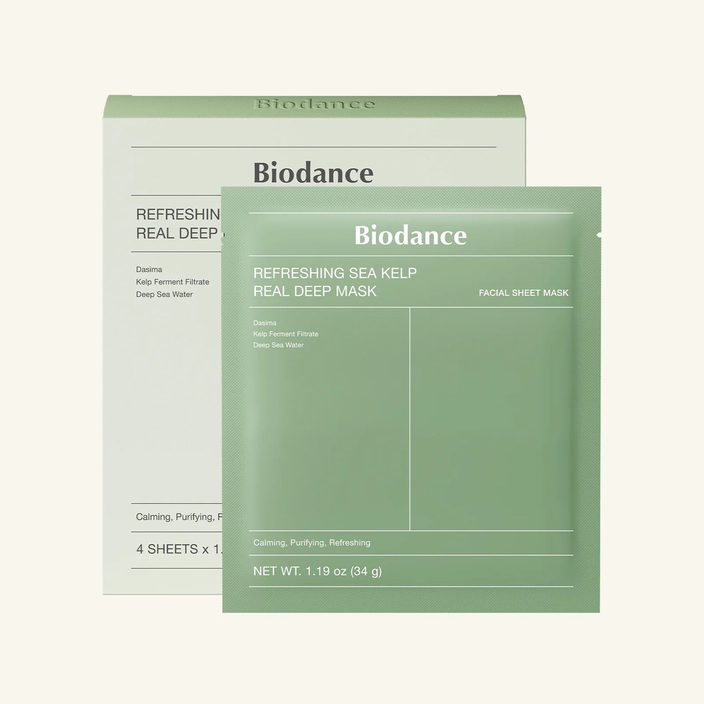Biodance Refreshing Sea Kelp Real Deep Mask (4ea)