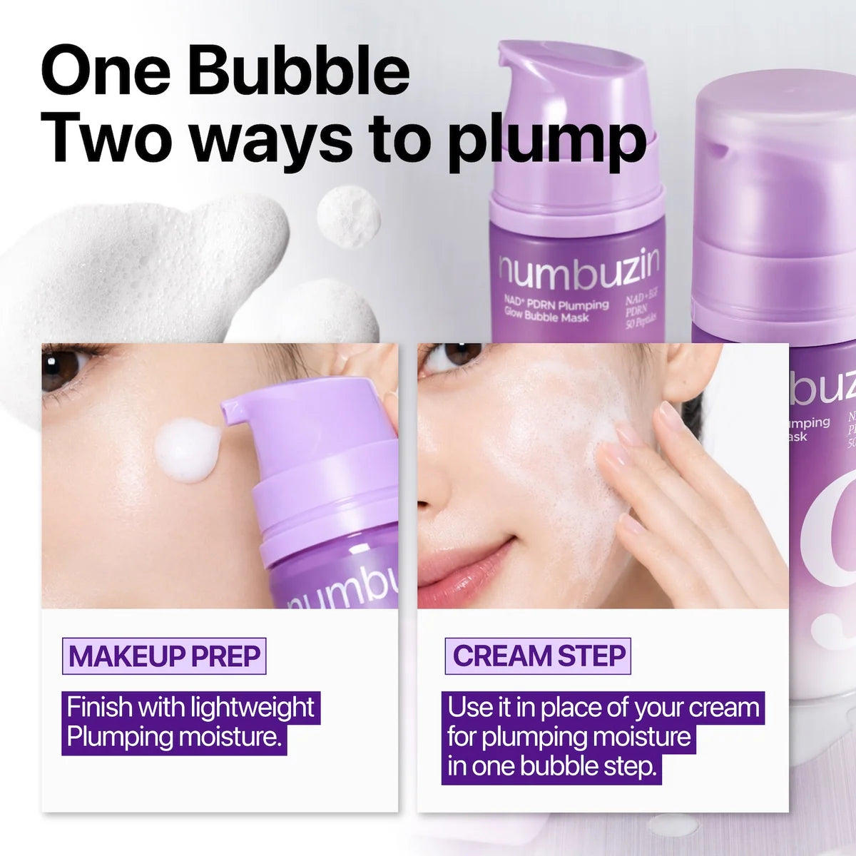 Numbuzin No.9 NAD+ PDRN Plumping Skin Prep Bubble Mask – 85ml