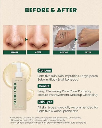KSecret Seoul 1988 Cleansing Oil: Pine Cica 1% + Probiotics (200ml)