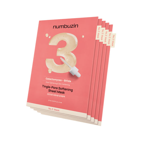 Numbuzin No.3 Tingle-Pore Softening Sheet Mask (5 Sheets)