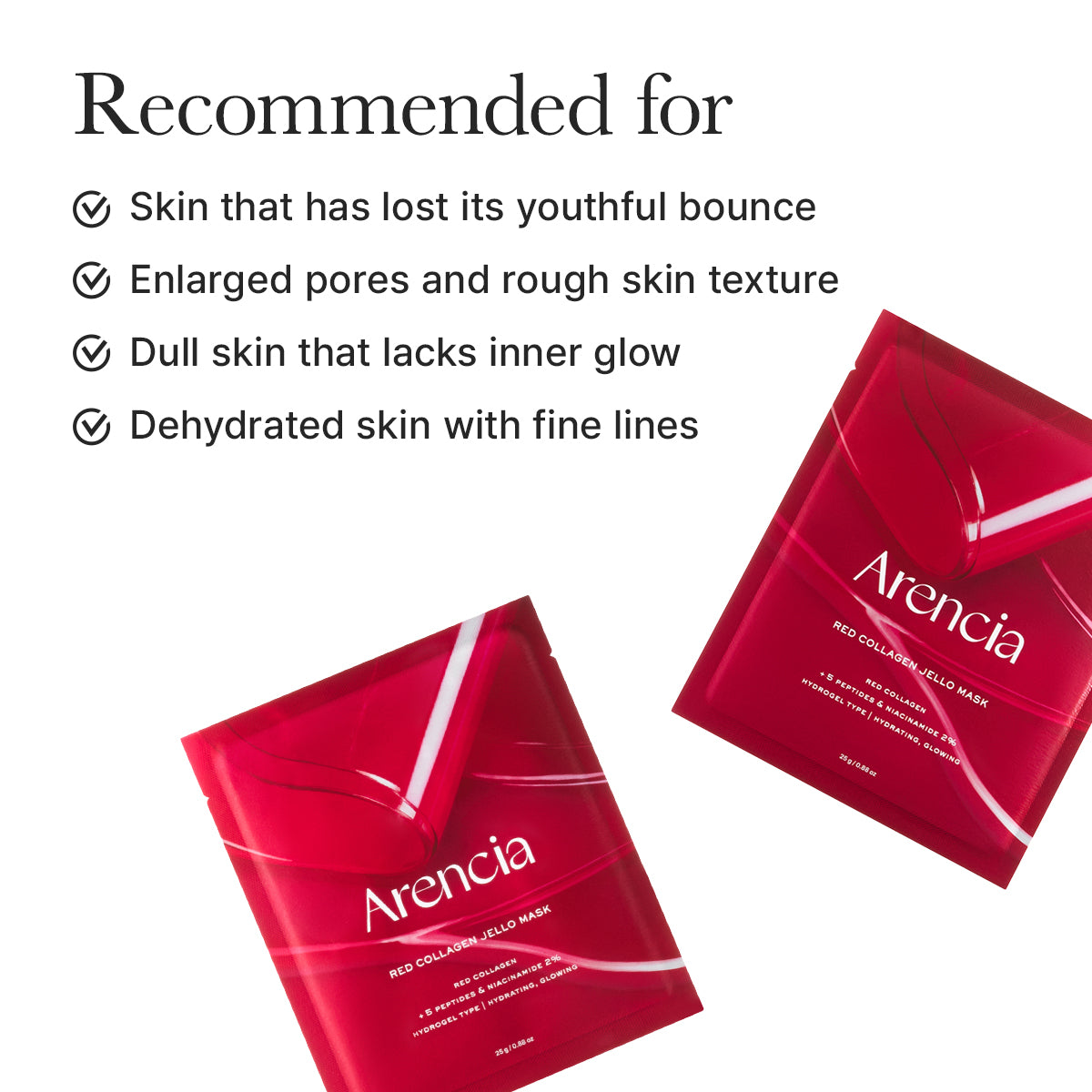 Arencia Red Collagen Jello Mask Box (4 Sheets)