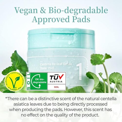 Numbuzin No.1 Centella Re-leaf Green Toner Pad 190ml (70 Pads)