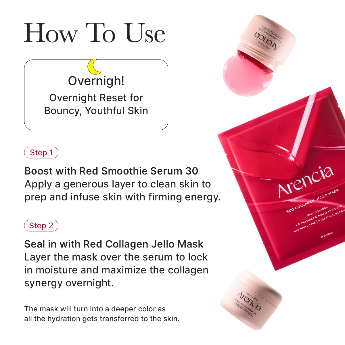 Arencia Red Collagen Jello Mask Box (4 Sheets)