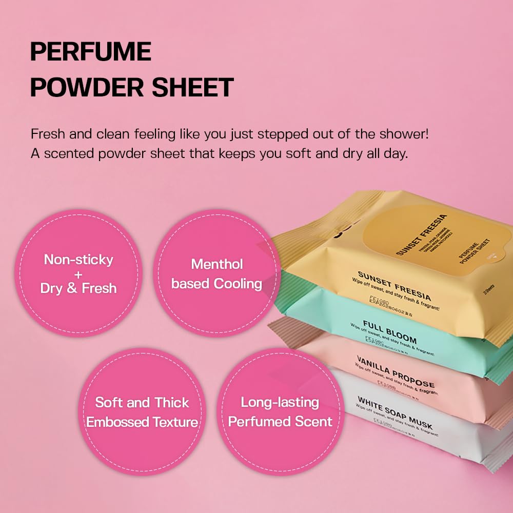 JULYME Perfume Powder Sheet – Full Bloom (20 Sheets)