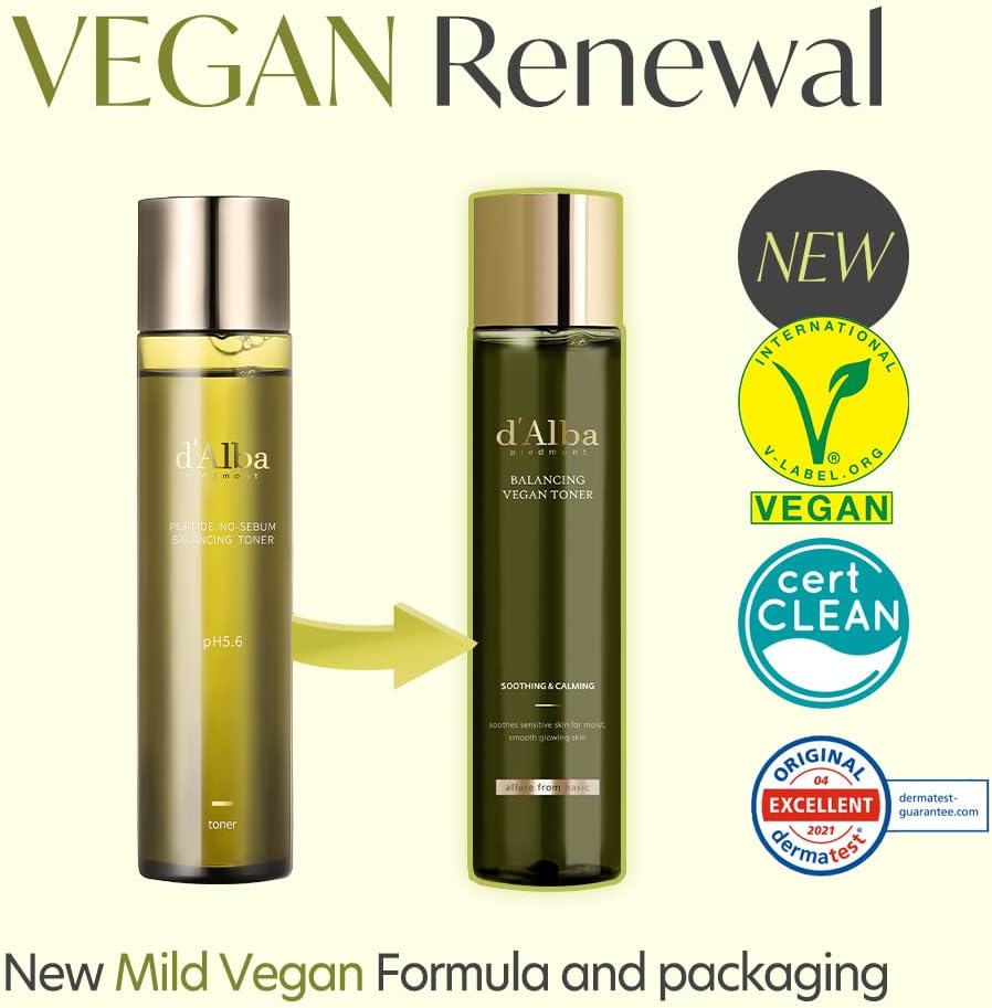 d'Alba Mild Balancing Vegan Toner 150ml