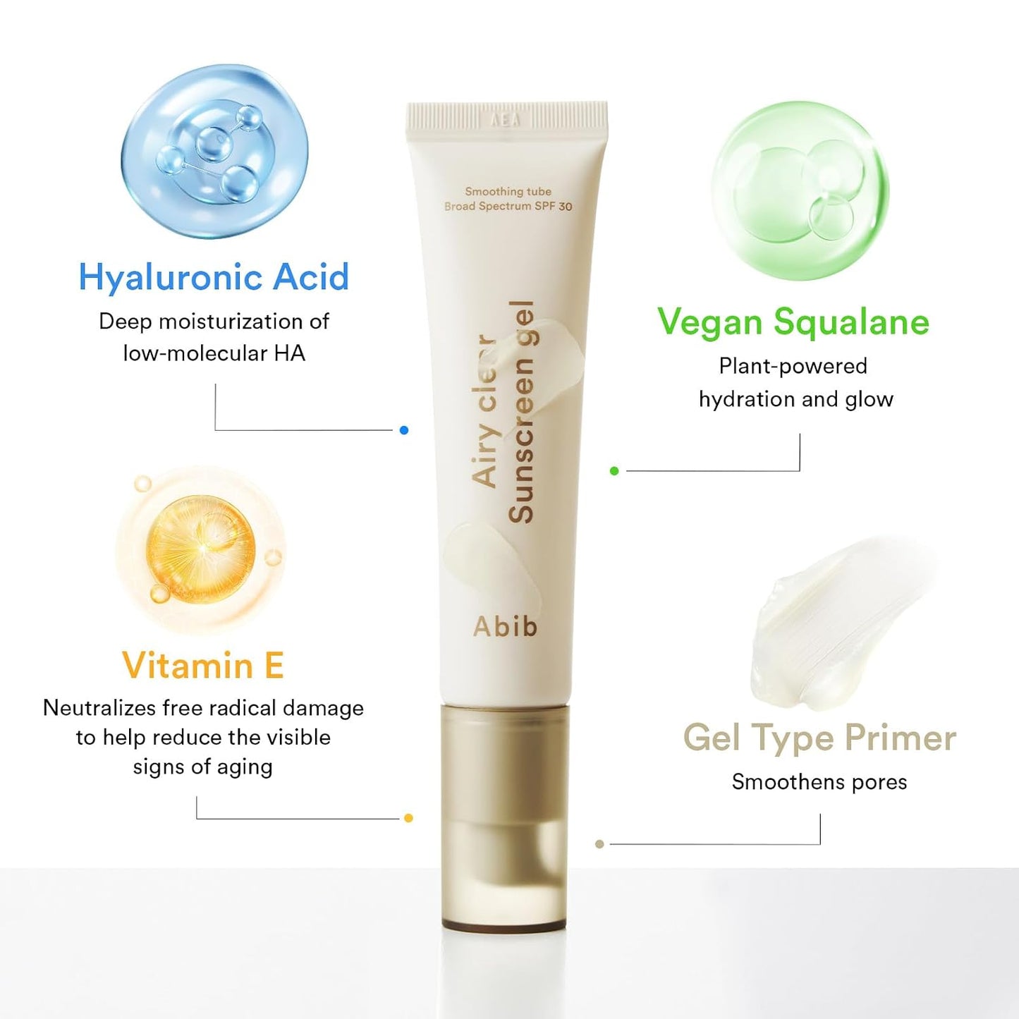 Abib Airy Clear Sunscreen Gel Smoothing Tube SPF 30 30ml