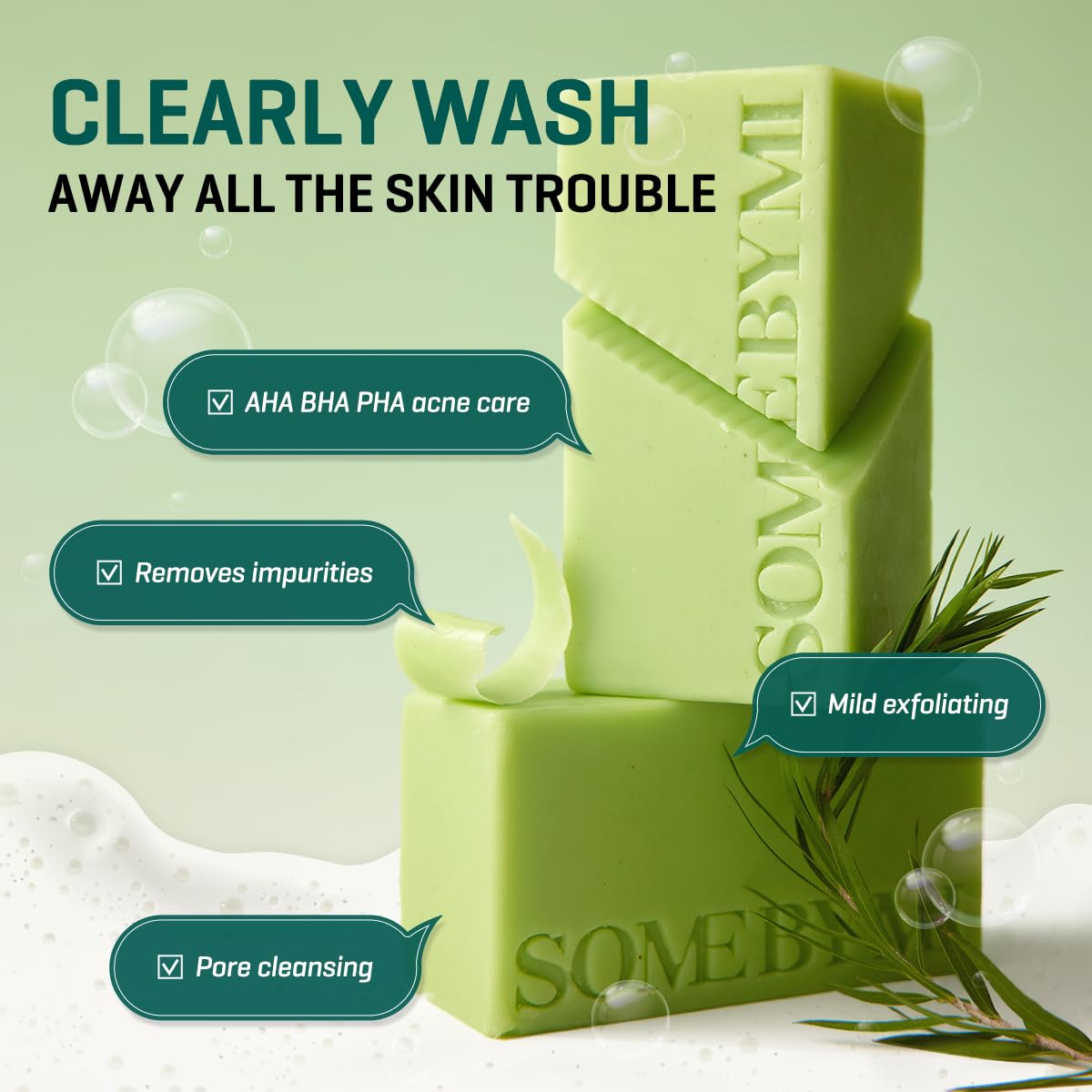 Somebymi AHA.BHA.PHA 30 Days Miracle Cleansing Bar – 106g