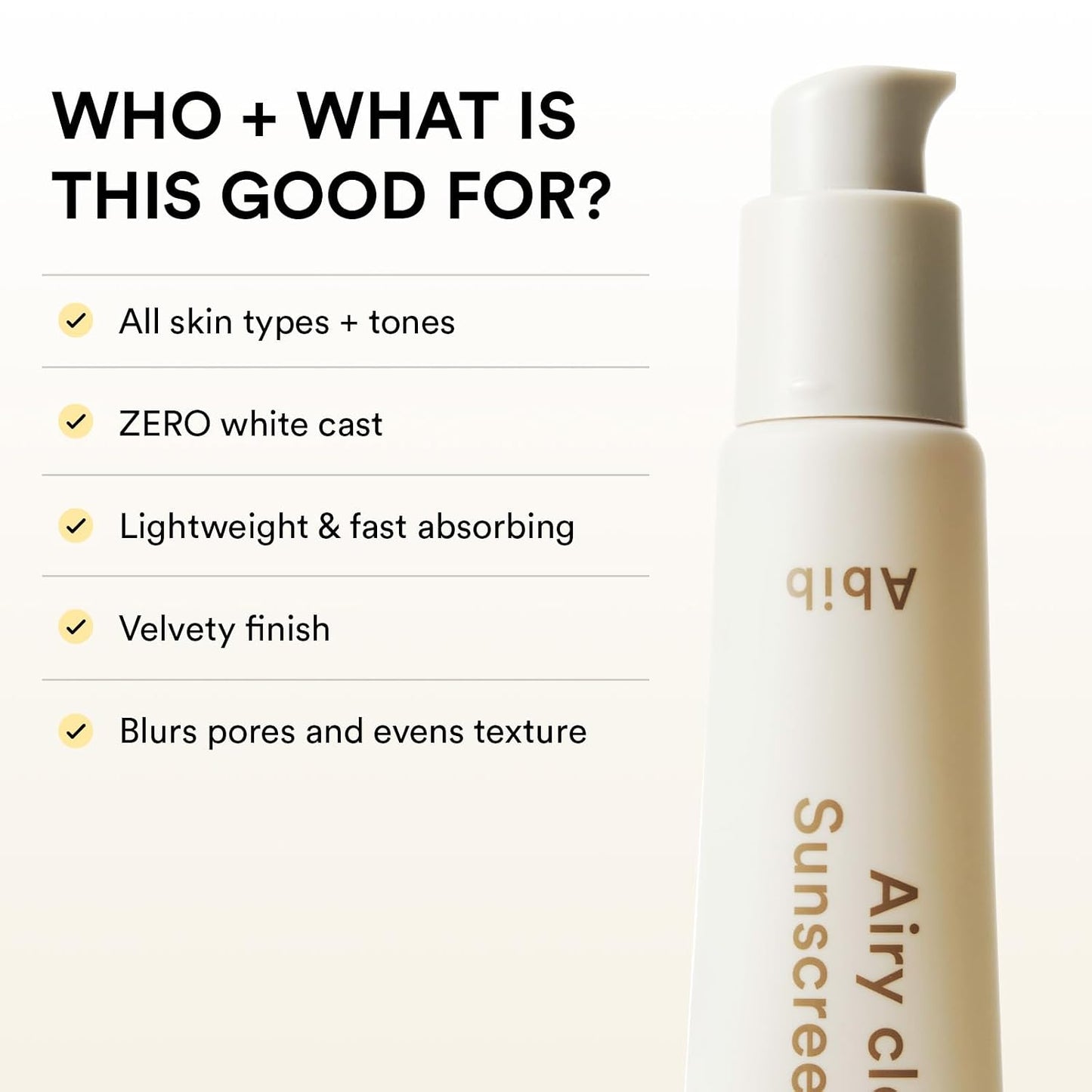 Abib Airy Clear Sunscreen Gel Smoothing Tube SPF 30 30ml