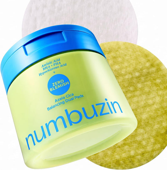 Numbuzin Zero Blemish Azela Cica Balancing Dual Pads – 60 Pads