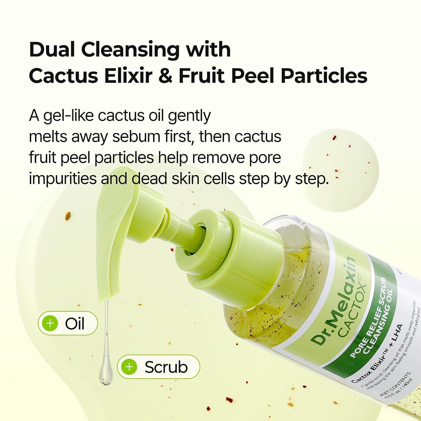 Dr.Melaxin Cactox Pore Relief Scrub Cleansing Oil 140ml