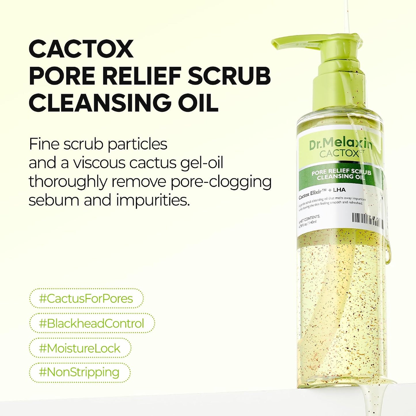 Dr.Melaxin Cactox Pore Relief Scrub Cleansing Oil 140ml