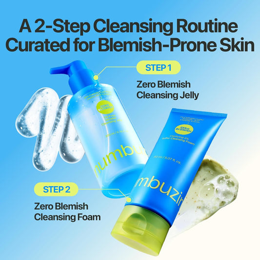Numbuzin Zero Blemish Double Cleansing Set (Cleansing Jelly 200ml & Foam 150ml)