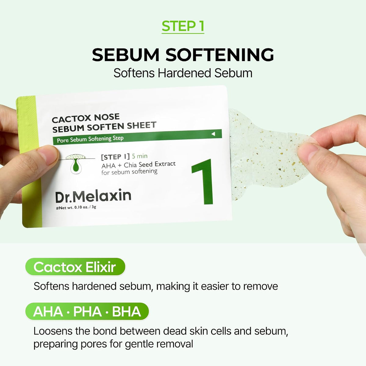 Dr. Melaxin CACTOX 3-Step Nose Pore Pack – 3ea