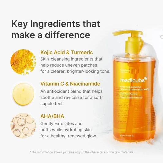 Medicube Kojic Acid Turmeric Vita Brightening Body Wash (400 ml)