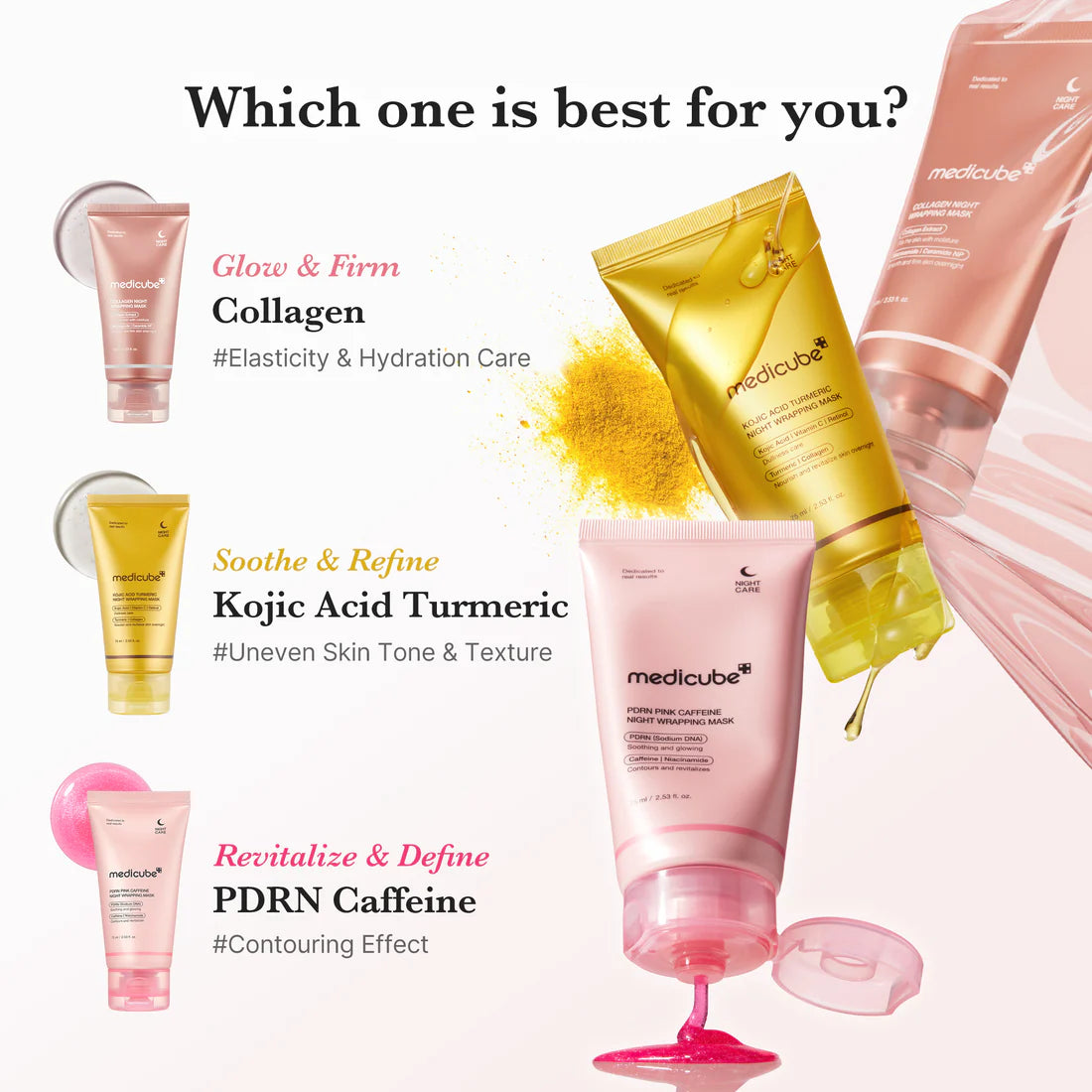 Medicube PDRN Pink Caffeine Night Wrapping Mask (75ml)