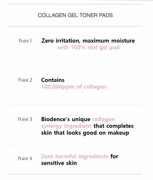 Biodance Collagen Gel Toner Pads 60 Pads