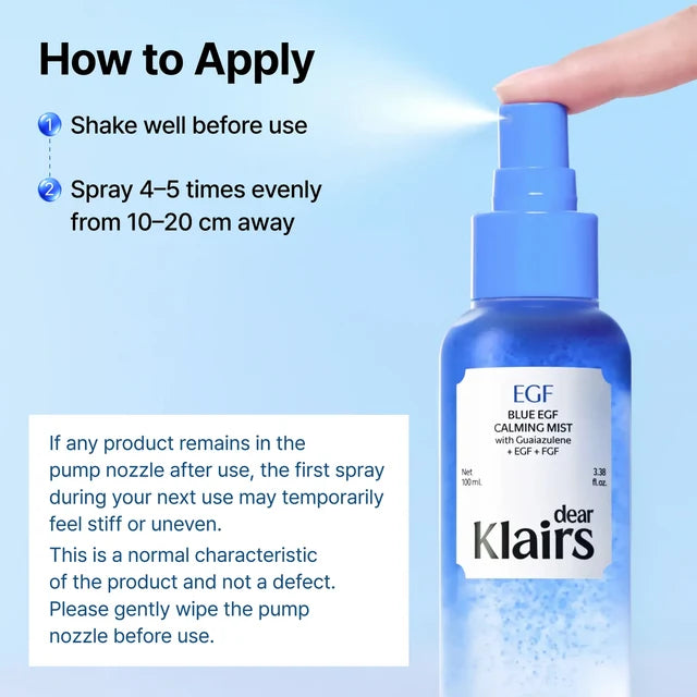 Dear Klairs Blue EGF Calming Mist – 100ml