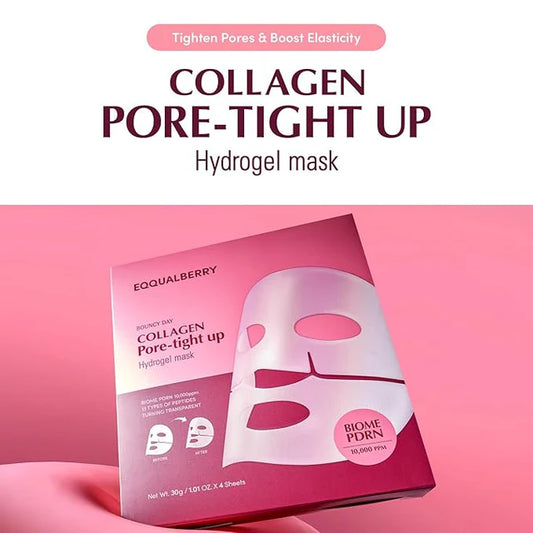 Eqqualberry Collagen Pore-Tight Up Mask Biome PDRN (Box 4 Masks)