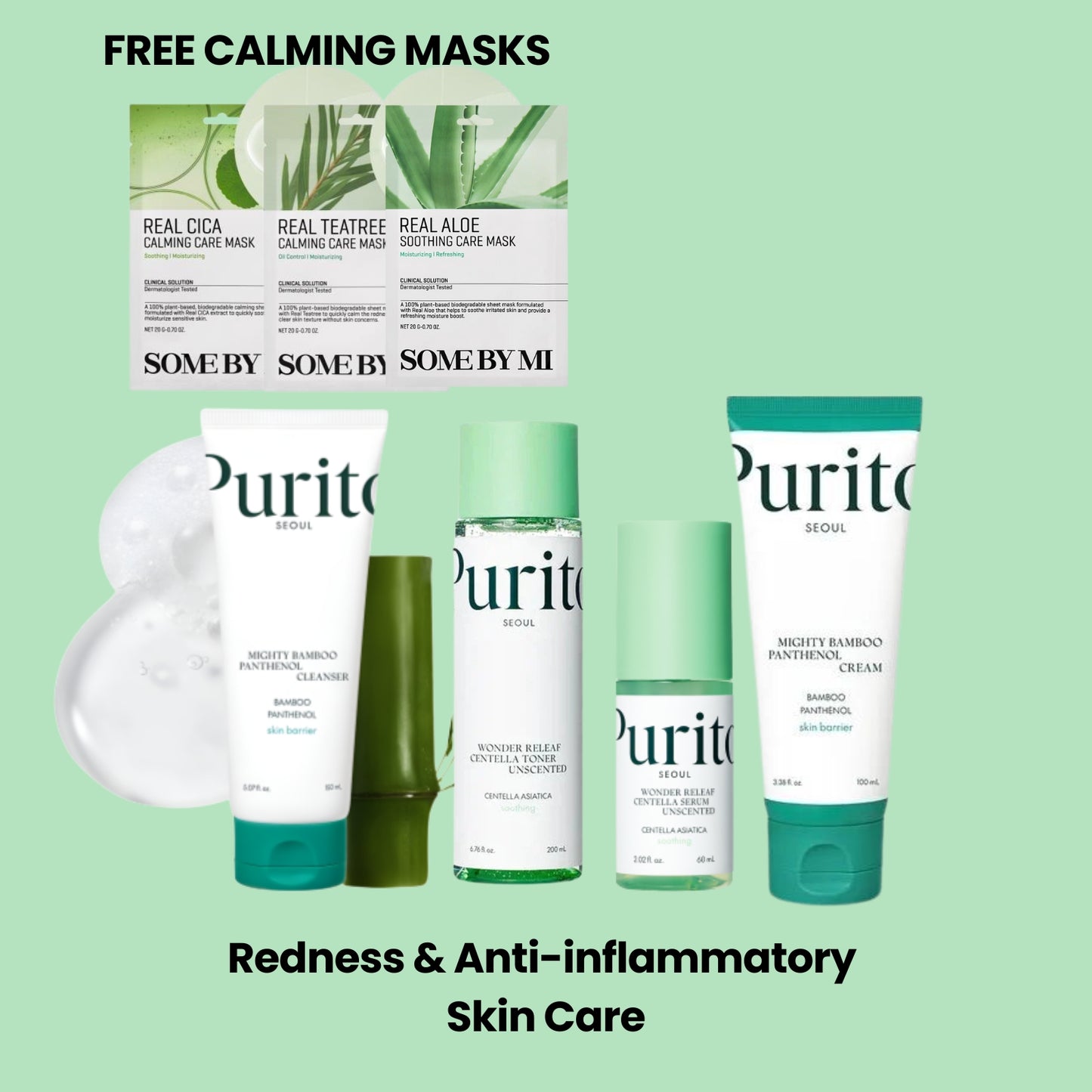 Purito Best Set for Redness, Rosacea & Inflammation Relief