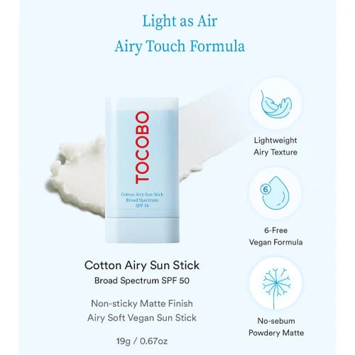 Tocobo Cotton Airy Sun Stick SPF50