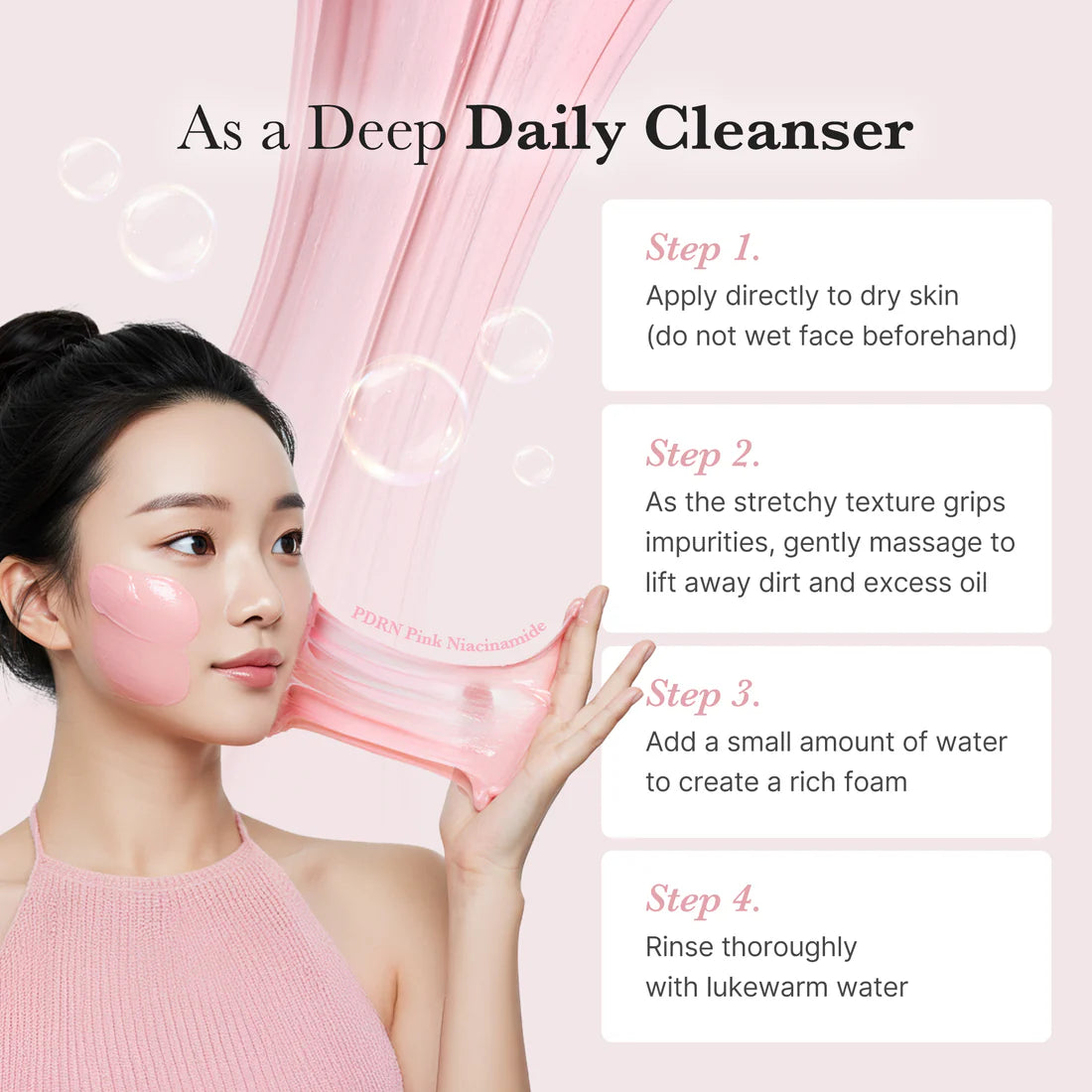 Medicube Pink Niacinamide Whip Cleanser (120ml)