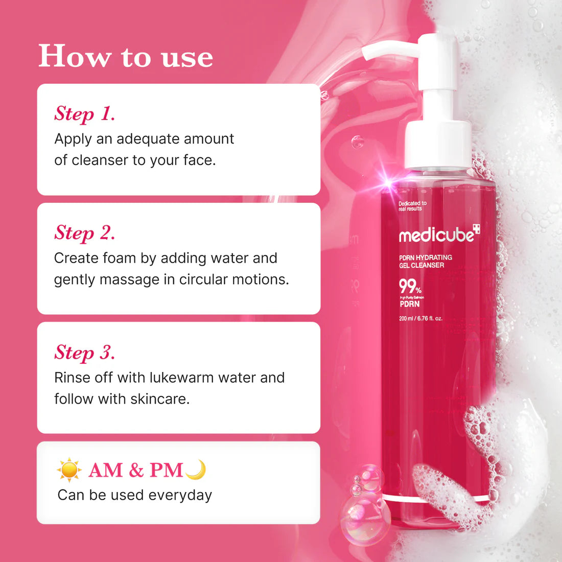 Medicube PDRN Hydrating Gel Cleanser (200ml)