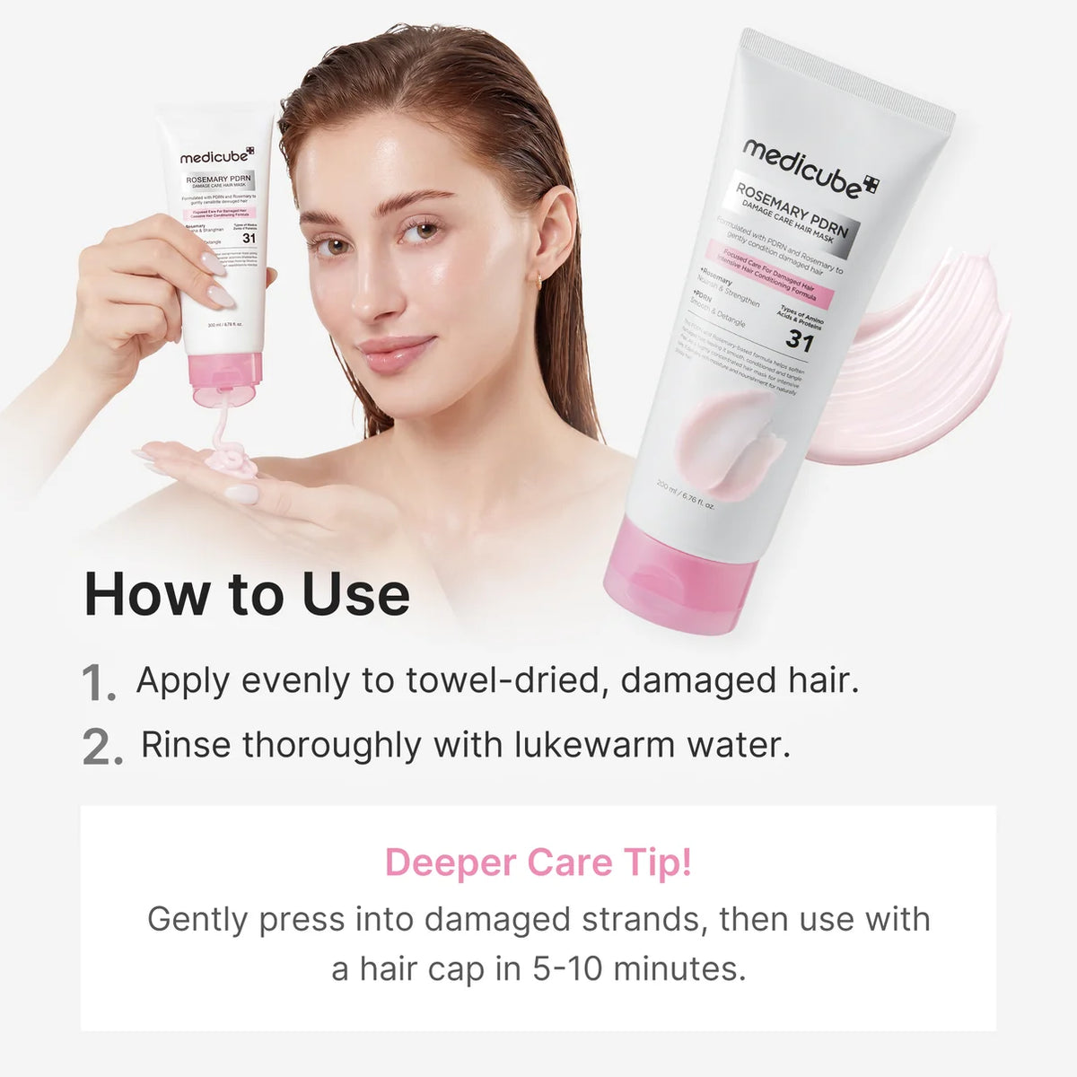Medicube Rosemary PDRN Damage Care Hair Mask