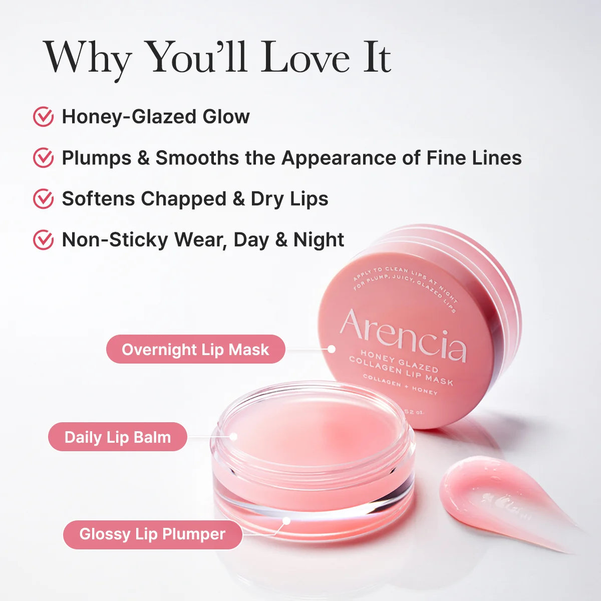 Arencia Honey Glazed Collagen Lip Mask – 15g