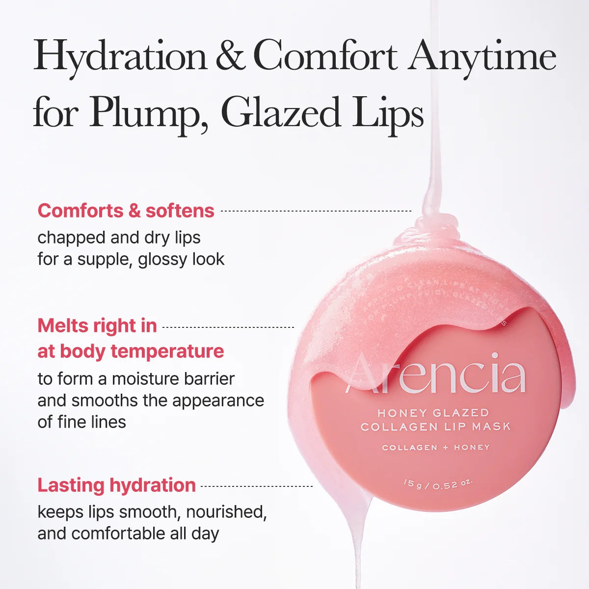Arencia Honey Glazed Collagen Lip Mask – 15g