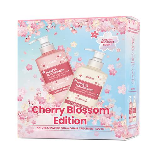 KUNDAL Cherry Blossom Edition|Honey & Macadamia Shampoo & Treatment Set (500ml + 500ml)