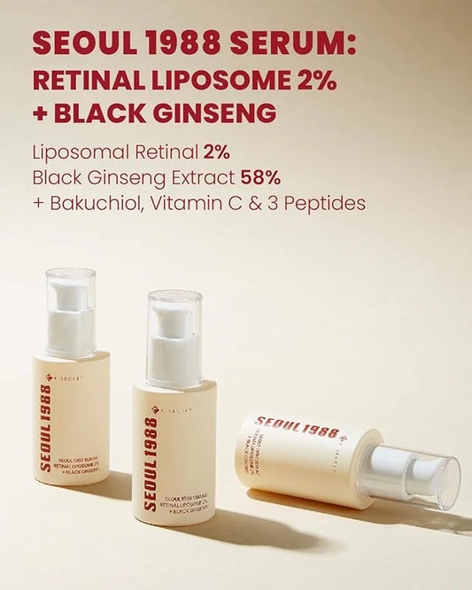KSecret SEOUL 1988 Serum – Retinal Liposome 2% + Black Ginseng (30mL)