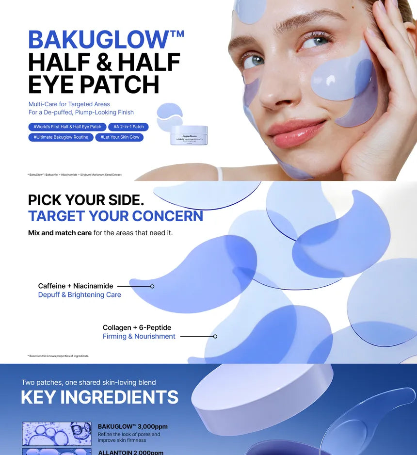 Ongredients BakuGlow Half & Half Eye Patch – 60pcs