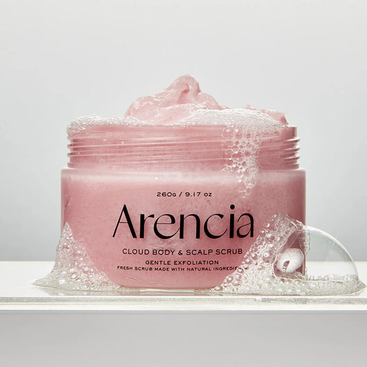 Arencia Fresh Cloud Sea Salt Body & Scalp Scrub – Pink (250g)